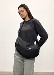 Жіноча сумка Sambag HOBO Bag-glove чорна тканева 50 х 28 х 5 см (53400064) - мініатюра 5