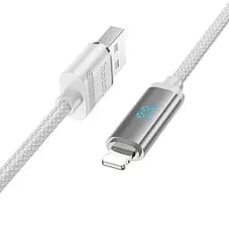 Дата кабель Hoco U127 Power USB to Lightning (1.2m) Silver / Gray - мініатюра 1