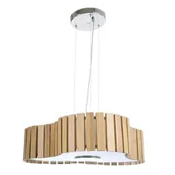 Люстра підвісна Brille дерев'яна для кухні E27 40W CH (BR-495S/3)