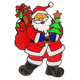 Силиконовая наклейка на стекло "Санта Клаус" 13-65-1, 25 х 30 см