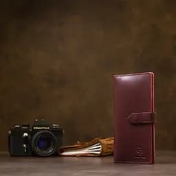Жіноче шкіряне портмоне Grande Pelle 9х18х1.5 см acs0018759 - мініатюра 6