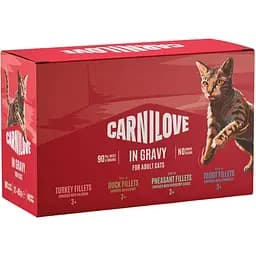 Влажный корм для кошек Carnilove Gravy Multipack в соусе в ассортименте 12x85 г