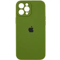 Чехол Silicone Case Full Camera Protective AA для Apple iPhone 12 Pro Max 6.7 Зеленый/Dark Olive