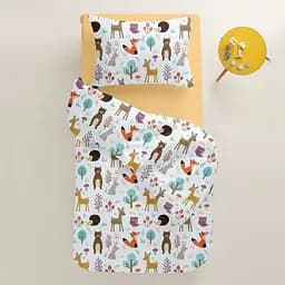 Комплект постільної білизни Cosas Colorful animals CS5 Підлітковий бежевий (AnimalsMushrooms_El80-Honey_155) - мініатюра 2