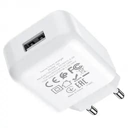 Мережевий зарядний пристрій Hoco N2 Vigour з 1 USB/2.1 A з гнучким кабелем Type-C Білий - мініатюра 4