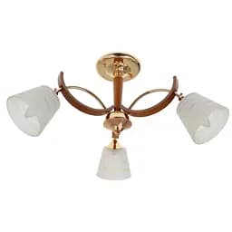 Люстра Brille потолочная деревянная для гостиной E27 60W G (LK-680S/3)