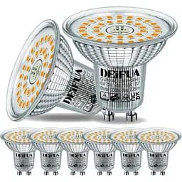 Светодиодная лампа DEIFUA GU10 Теплый белый 2700 K 6 Вт 900 люмен