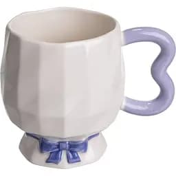 Чашка порцелянова Yiwu на ніжці 400 мл бузковий Yiwu FM-39A