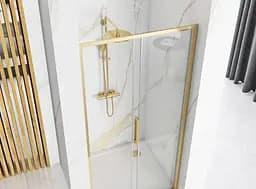 Душові двері Rea Rapid Slide 100 gold REA-K5611 - мініатюра 6