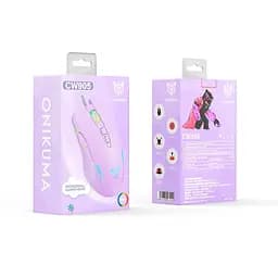 Миша Onikuma Gaming CW905 рожева дротова з підсвіткою - мініатюра 2