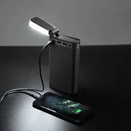 Портативна батарея Hoco Jove table lamp J62 30000mAh 4 порти 3 USB та 1 Type-C з лампою чорна - мініатюра 3
