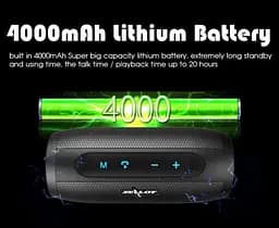 Бездротова Bluetooth колонка Zealot S16 стереозвук HiFi (Чорний) - мініатюра 9