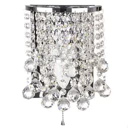 Бра Brille BCL-430W/1 настінне накладне кришталеве з вимикачем класичне E14