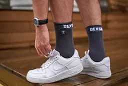 Шкарпетки водонепроникні Dexshell Waterproof Ultra Thin (Темно-сірі) S (36-38) - мініатюра 6