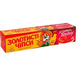 Чипси Золотисті зі смаком бекону 100 г (131885)