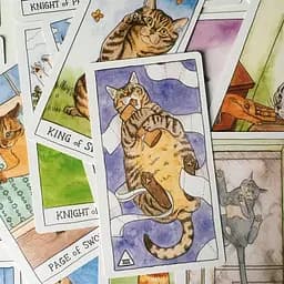 Карти Таро Tarot Deck Милий кіт Cat Tarot 78 штук у комплекті 10 см - мініатюра 2