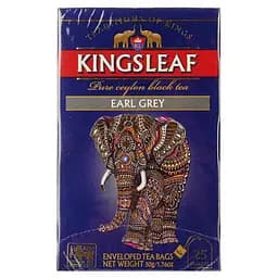 Чай черный Kingsleaf Earl grey 50 г (25 шт. х 2 г) (843104)