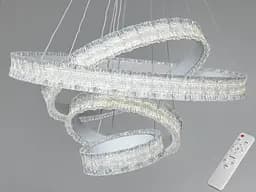Підвісна LED люстра кільця біла 220 Вт 38-40 м²