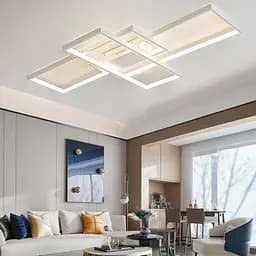 Стельовий світильник для вітальні ASJK LED Modern з дистанційним керуванням, 3000 K - 6000 K Геометричний багатофункціональний - мініатюра 4
