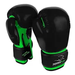 Дитячі рукавиці для  боксу Power Play PP 3004, Black/Green - 6 унцій - мініатюра 4
