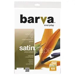 Фотобумага Barva, сатин, A4, 260 г/м², 60 л, серия "Everyday" (IP-VE260-271)