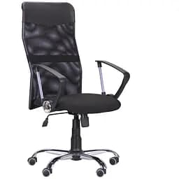 Кресло Ultra Хром сиденье А-34/спинка Сеть черная, вставка Скаден черный