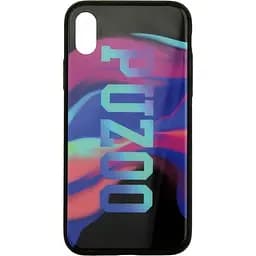 Чохол-накладка PUZOO Glass Printing with TPU Visions iPhone X Black - мініатюра 4