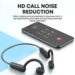Кісткові навушники Langsdom BE-13 Pro Спортивні Bluetooth 5.4 навушники з кістковою провідністю Чорний - мініатюра 2