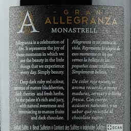 Вино Gran Allegranza Monastrell, червоне, напівсухе, 14%, 0,75 л - мініатюра 3