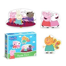 Пазл 3 в 1 «Peppa Pig», 2, 3, 4 элемента 200339 DoDo, в коробке (4823115904904)