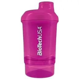 Шейкер Biotech Wave + Nano Shaker 300 мл розовый