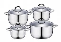 Набір каструль Edenberg EB-4003 8 предметів сріблястий