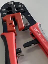Кліщі для обтискання та зачищення дротів (RJ11/RJ12/RJ45) із тріскачкою TOPTUL DKAC2420 - мініатюра 3