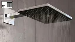 Верхній душ Hansgrohe Rainmaker Select 466х300 3jet хром/білий з кронштейном до стіни 24007400, Хром - мініатюра 3