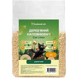 Наполнитель для кошачьих туалетов Охайний кіт древесный 3 кг