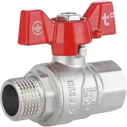 Кран шаровой Thermo Alliance Forte 1/2" ВН прямой, PN40, бабочка SF607W15