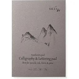 Блокнот-склейка для каллиграфии и леттеринга SM-LT Art Authentic А4 100 г/м2 50 листов белая бумага  