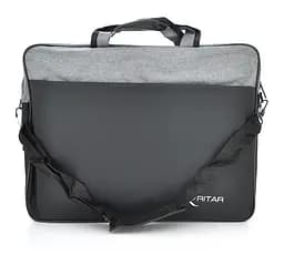 Сумка для ноутбука 17.3 дюйма Ritar BG17, з плечовим ременем, джинсова тканина, Black-Gray