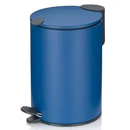 Ведро с педалью Mats, синее 3л (23612)