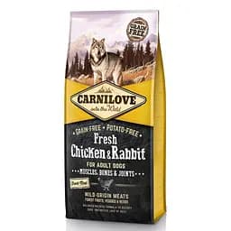 Сухой корм Carnilove Fresh Chicken & Rabbit для взрослых собак 12 кг с курицей и кроликом для взрослых собак всех