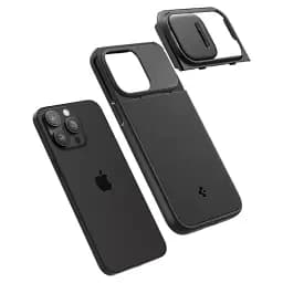 Чохол із захистом камери Spigen Optik Armor (MagFit) Black для iPhone 15 Pro (ACS06738) - мініатюра 5