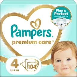 Підгузки Pampers Premium Care Розмір 4 (9-14 кг) 104 шт.