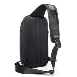 Однолямковий рюкзак через плече Bange BG-7566 7л Сумка-слінг з USB-роз'ємом Black (19367) - мініатюра 2