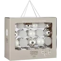 Елочные шары House of Seasons стеклянные белые 42 шт. (8718861800692)