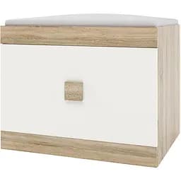 Тумба для взуття Еверест Соната ТО-600, 60х38х45 см дуб сонома/білий (EVR-2210)