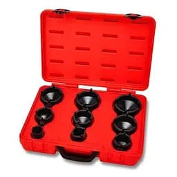 Набір головок для стопорних гайок із зовнішніми зубами (KM4-KM12) 9 од. Toptul hoz0014542