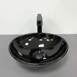 Умивальник VBI Parma black glossy накладний VBI-011021, Чорний - мініатюра 2