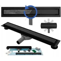 Душовий канал Rea Neo Pro 2в1 black 50 см REA-G0999