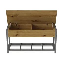 Банкетка с ящиком Ferrum-decor Дрейк 2 550x1200x400 металл Серый ДСП Дуб Артизан 16 мм (FRD-103085)