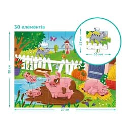 Дитячий пазл "Поросята біля ставка" DoDo Toys 300682, 30 елементів - мініатюра 4